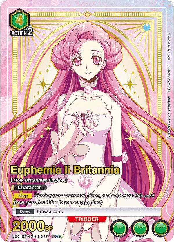 Euphemia li Britannia (SR**) UE04BT/CGH-1-047 card from UE04BT: CODE GEASS: Lelouch of the Rebellion