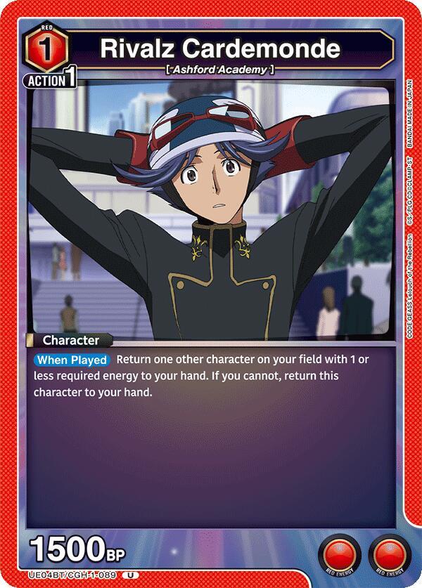 Rivalz Cardemonde UE04BT/CGH-1-089 card from UE04BT: CODE GEASS: Lelouch of the Rebellion