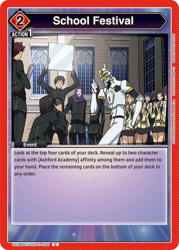 School Festival UE04BT/CGH-1-096 card from UE04BT: CODE GEASS: Lelouch of the Rebellion