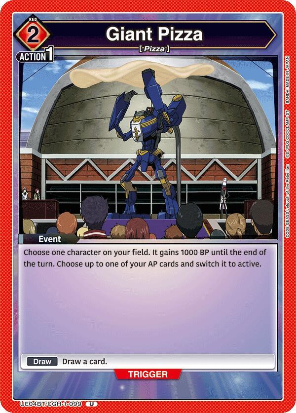 Giant Pizza UE04BT/CGH-1-099 card from UE04BT: CODE GEASS: Lelouch of the Rebellion