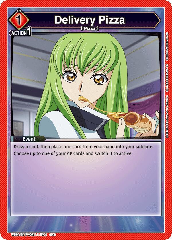 Delivery Pizza UE04BT/CGH-1-100 card from UE04BT: CODE GEASS: Lelouch of the Rebellion