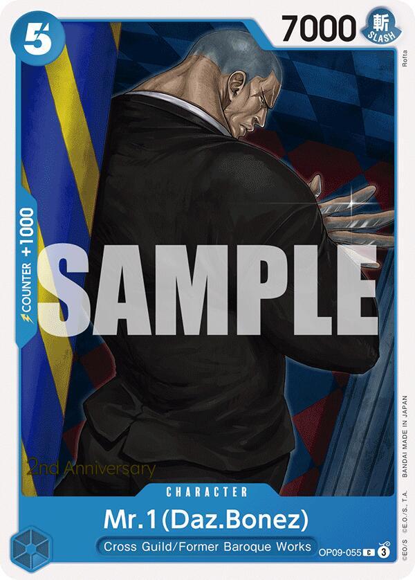 Mr.1(Daz.Bonez) OP09-055 card from Emperors in the New World: 2nd Anniversary Tournament Cards