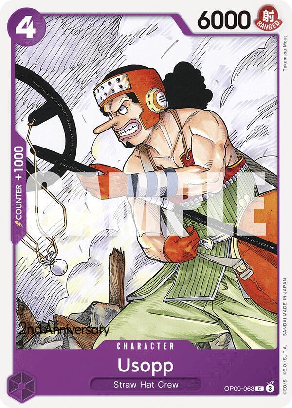 Usopp OP09-063 card from Emperors in the New World: 2nd Anniversary Tournament Cards