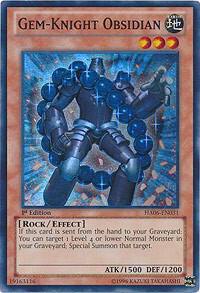 Gem-Knight Obsidian HA06-EN031 card from Hidden Arsenal 6: Omega Xyz
