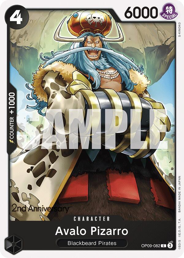 Avalo Pizarro OP09-082 card from Emperors in the New World: 2nd Anniversary Tournament Cards