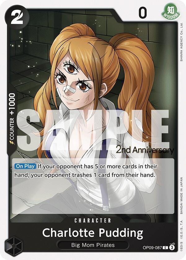 Charlotte Pudding OP09-087 card from Emperors in the New World: 2nd Anniversary Tournament Cards