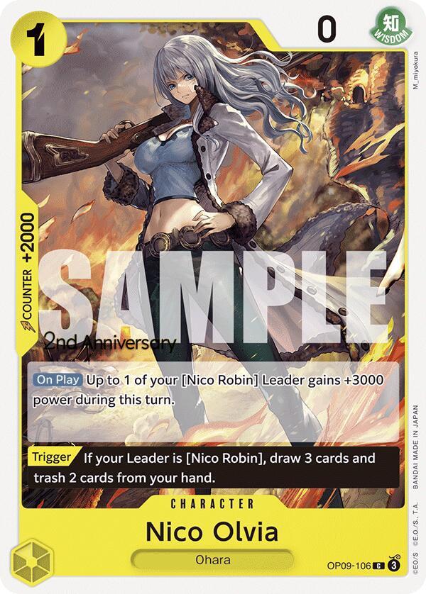Nico Olvia OP09-106 card from Emperors in the New World: 2nd Anniversary Tournament Cards