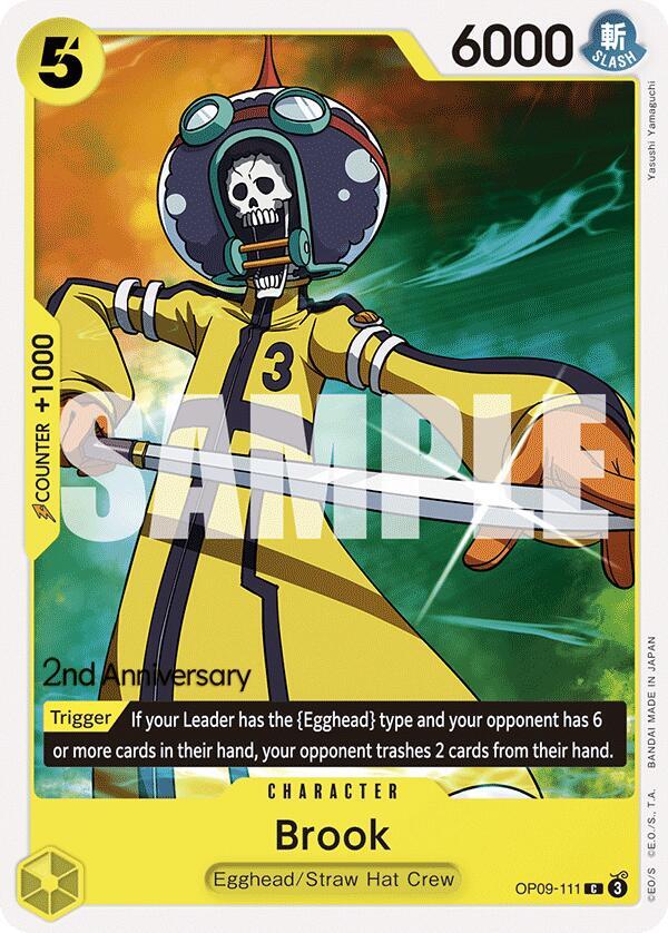 Brook OP09-111 card from Emperors in the New World: 2nd Anniversary Tournament Cards