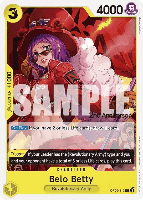 Belo Betty OP09-112 card from Emperors in the New World: 2nd Anniversary Tournament Cards