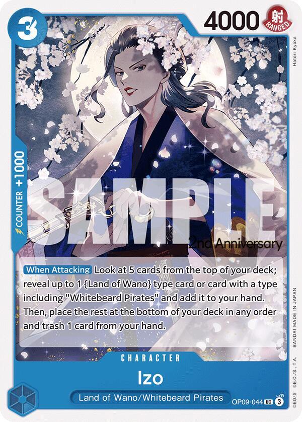 Izo OP09-044 card from Emperors in the New World: 2nd Anniversary Tournament Cards