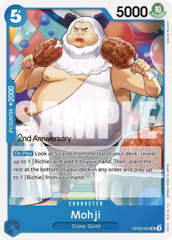Mohji OP09-053 card from Emperors in the New World: 2nd Anniversary Tournament Cards