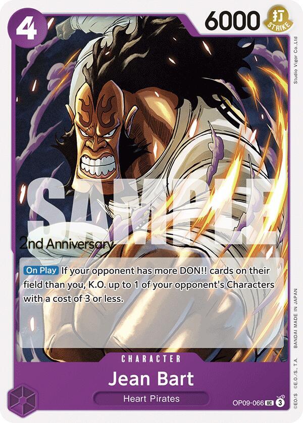 Jean Bart OP09-066 card from Emperors in the New World: 2nd Anniversary Tournament Cards