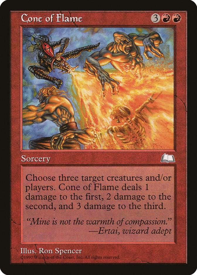 Cone of Flame card from Weatherlight