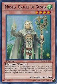 Musto, Oracle of Gusto HA06-EN045 card from Hidden Arsenal 6: Omega Xyz