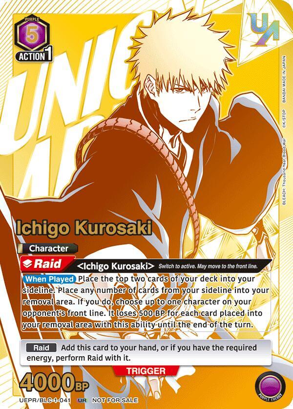 Ichigo Kurosaki UEPR/BLC-1-041 card from Union Arena Promotion Cards