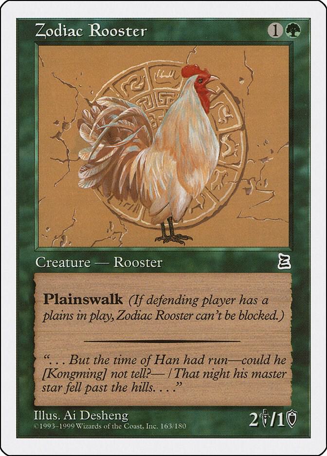 Zodiac Rooster 163 card from Portal Three Kingdoms