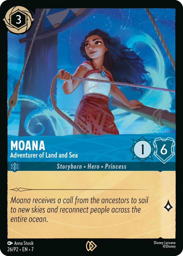 Moana - Adventurer of Land and Sea 26 card from Disney Lorcana Promo Cards