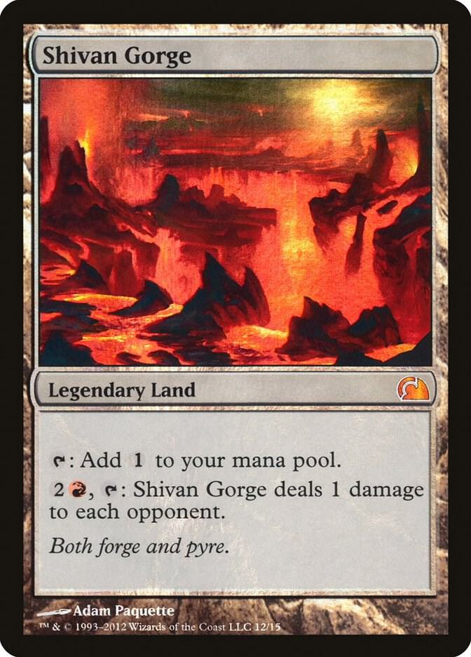 Shivan Gorge 12 card from From the Vault: Realms