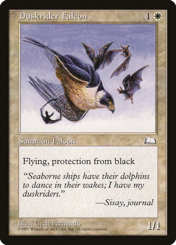 Duskrider Falcon card from Weatherlight
