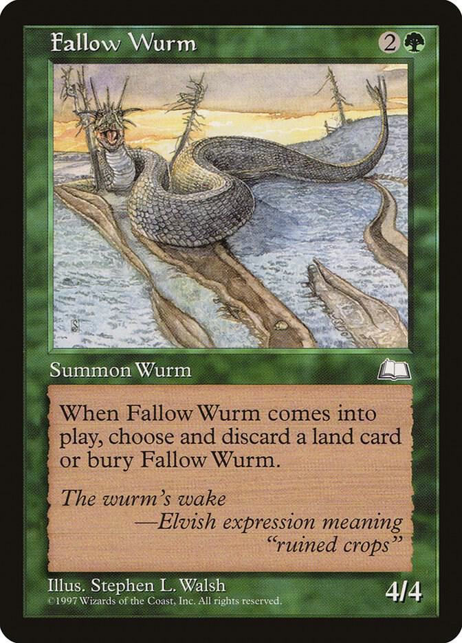 Fallow Wurm card from Weatherlight