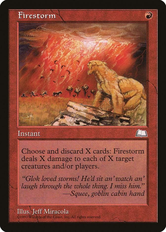 Firestorm card from Weatherlight
