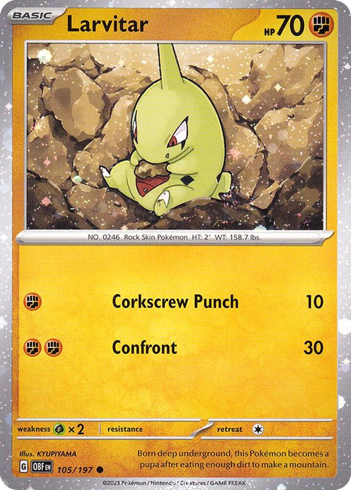 Larvitar (Cosmos Holo) 105/197 card from Miscellaneous Cards & Products