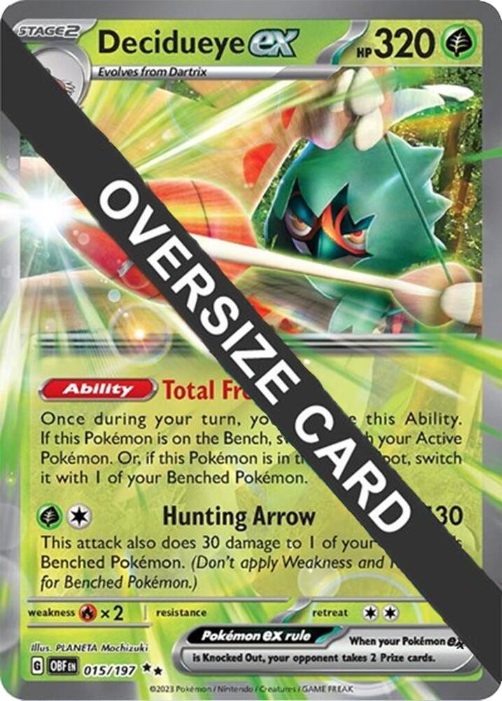 Decidueye ex 015/197 card from Jumbo Cards