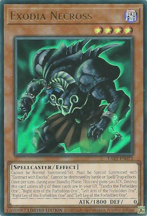 Exodia Necross LART-EN072 card from The Lost Art Promotion