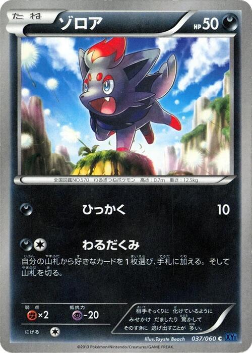 Zorua 037/060 card from XY-Bx: Collection X