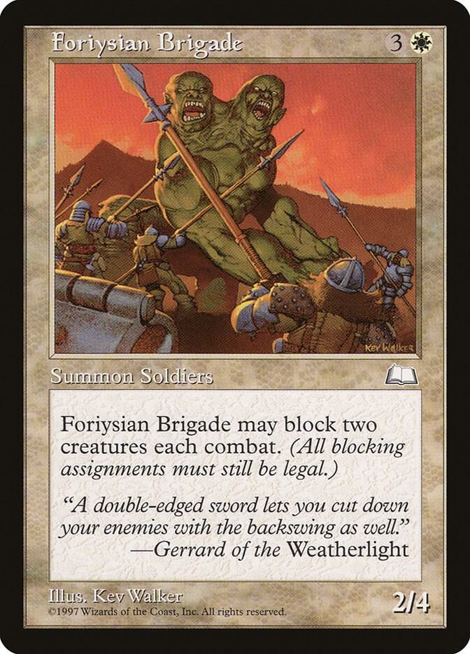 Foriysian Brigade card from Weatherlight