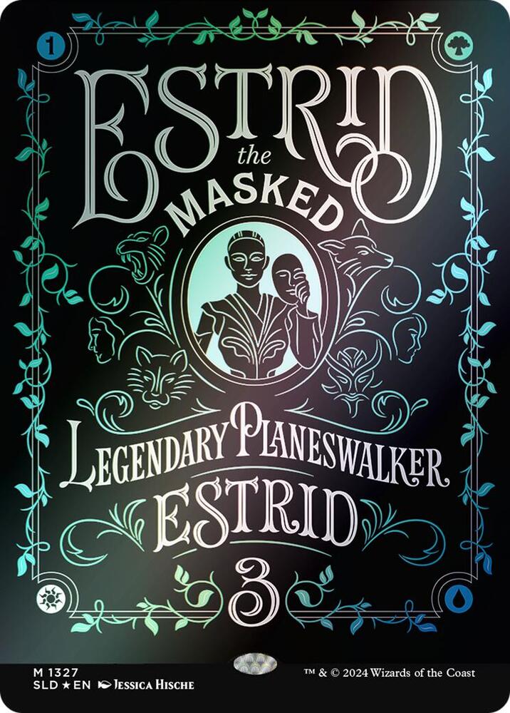 Estrid, the Masked 1327 card from Secret Lair Drop Series