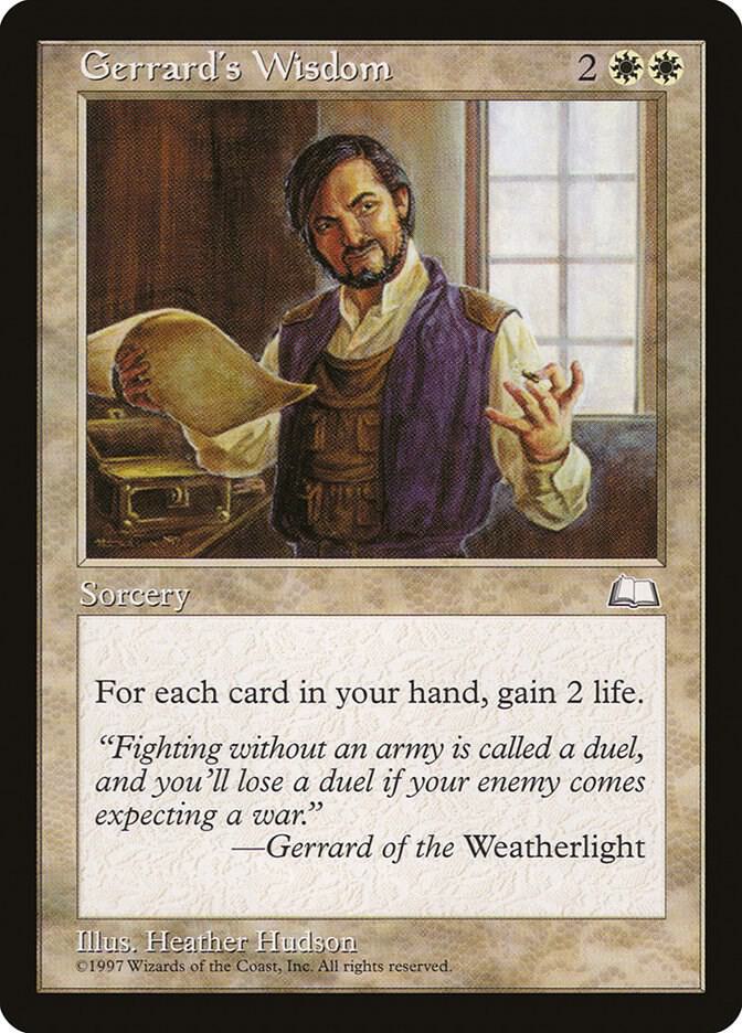 Gerrard's Wisdom card from Weatherlight