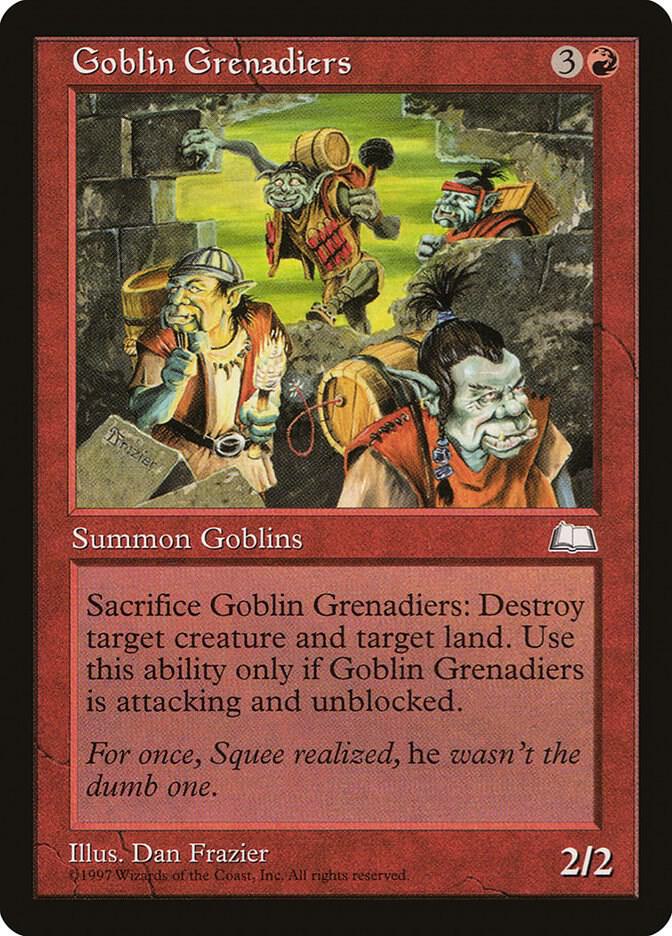 Goblin Grenadiers card from Weatherlight