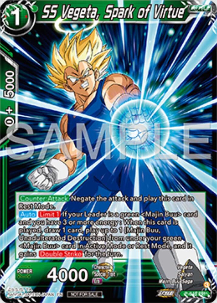 SS Vegeta, Spark of Virtue P-645 card from Tournament Promotion Cards