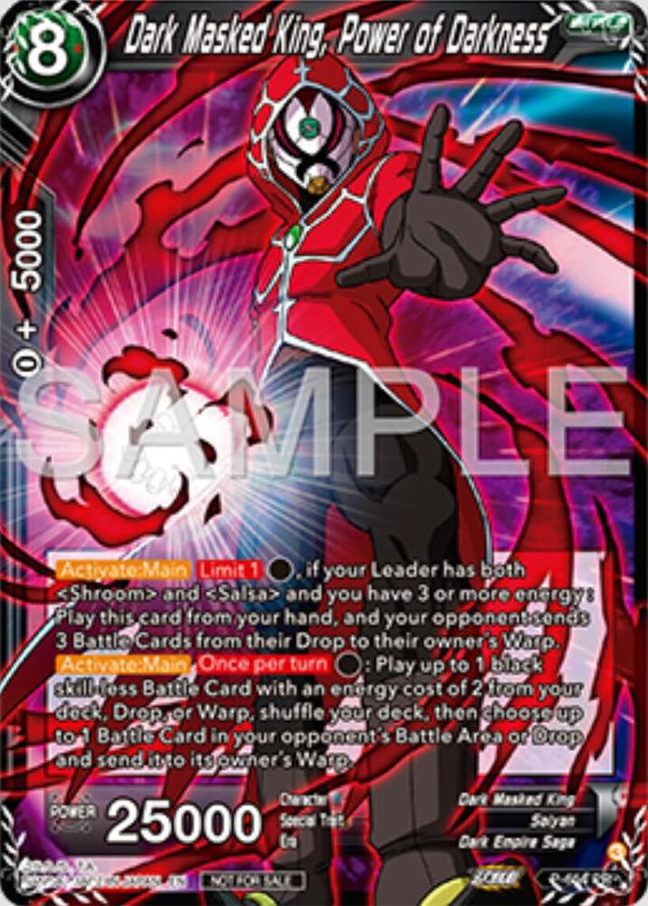 Dark Masked King, Power of Darkness P-654 card from Tournament Promotion Cards