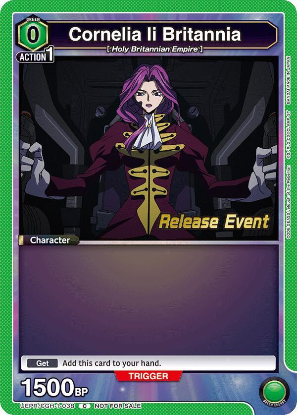Cornelia li Britannia UEPR/CGH-1-038 card from UE04BT: CODE GEASS: Lelouch of the Rebellion Release Event Cards