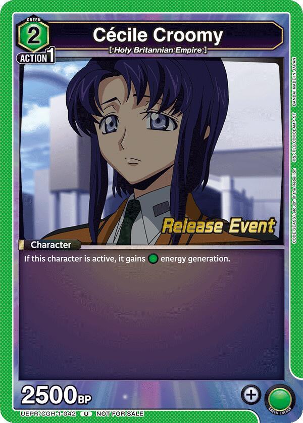 Cecile Croomy UEPR/CGH-1-042 card from UE04BT: CODE GEASS: Lelouch of the Rebellion Release Event Cards