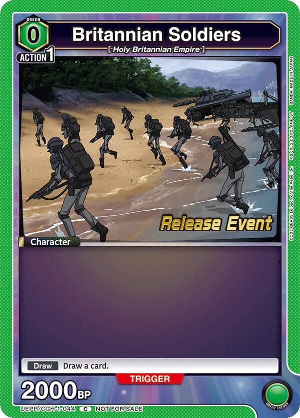 Britannian Soldiers UEPR/CGH-1-044 card from UE04BT: CODE GEASS: Lelouch of the Rebellion Release Event Cards