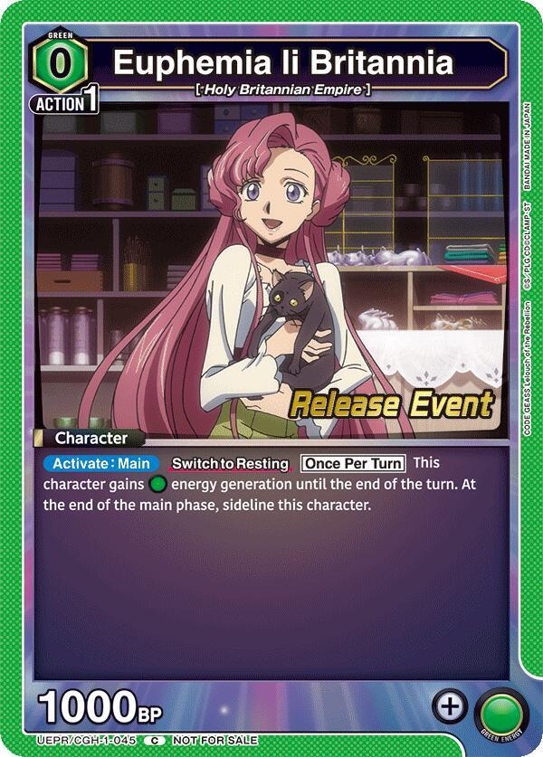 Euphemia li Britannia UEPR/CGH-1-045 card from UE04BT: CODE GEASS: Lelouch of the Rebellion Release Event Cards
