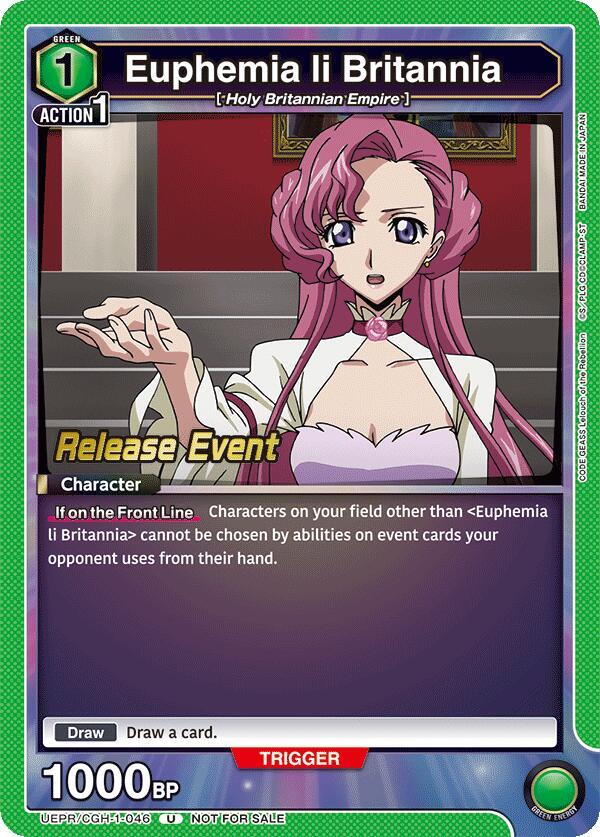 Euphemia li Britannia UEPR/CGH-1-046 card from UE04BT: CODE GEASS: Lelouch of the Rebellion Release Event Cards