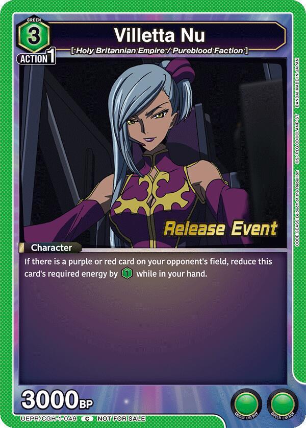 Villetta Nu UEPR/CGH-1-049 card from UE04BT: CODE GEASS: Lelouch of the Rebellion Release Event Cards