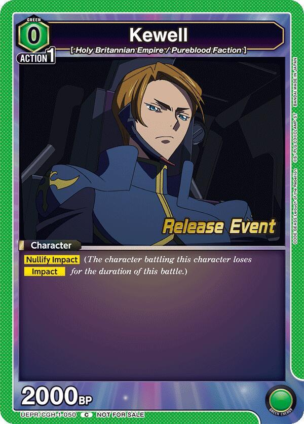 Kewell UEPR/CGH-1-050 card from UE04BT: CODE GEASS: Lelouch of the Rebellion Release Event Cards