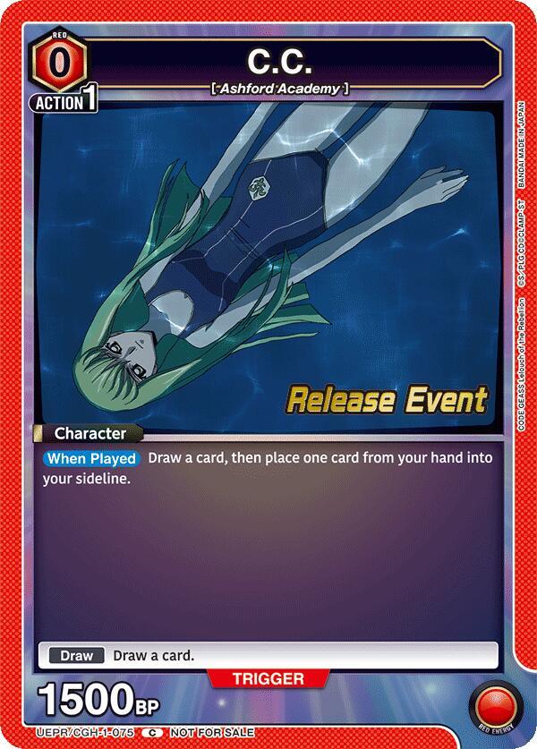 C.C. UEPR/CGH-1-075 card from UE04BT: CODE GEASS: Lelouch of the Rebellion Release Event Cards