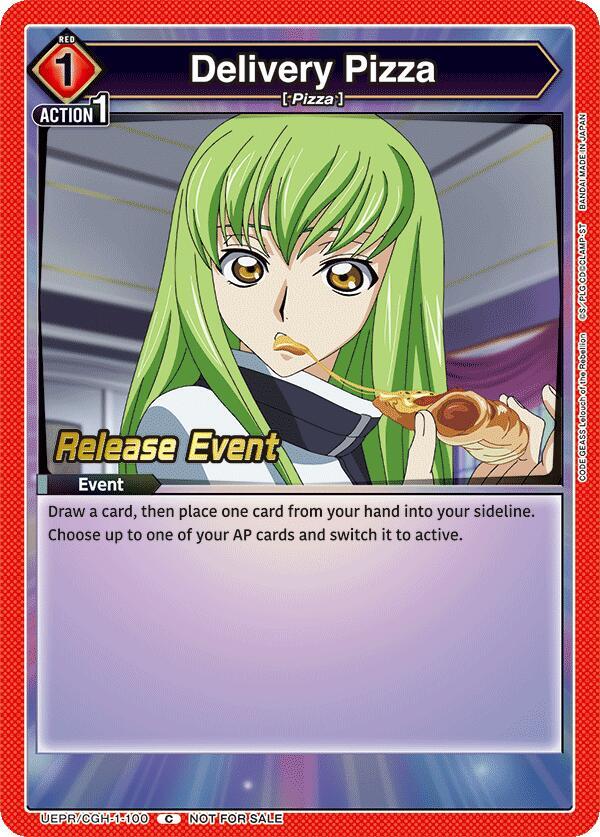 Delivery Pizza UEPR/CGH-1-100 card from UE04BT: CODE GEASS: Lelouch of the Rebellion Release Event Cards