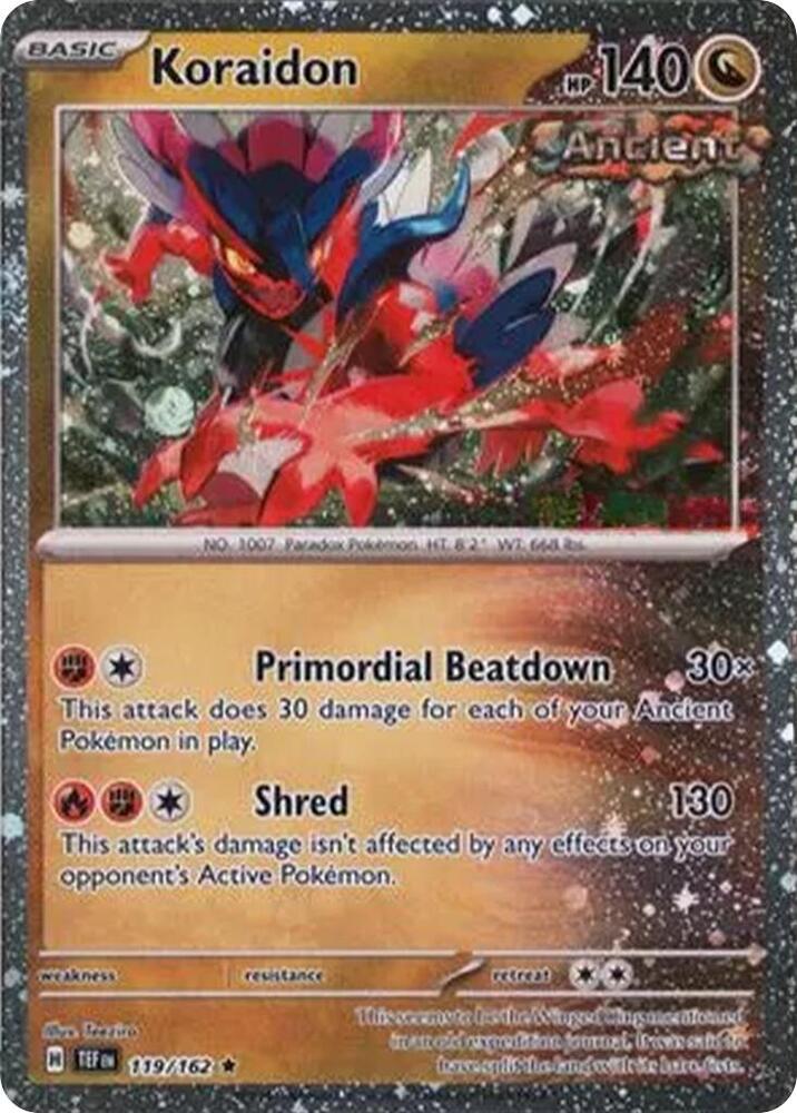 Koraidon (Cosmos Holo) 119/162 card from Miscellaneous Cards & Products