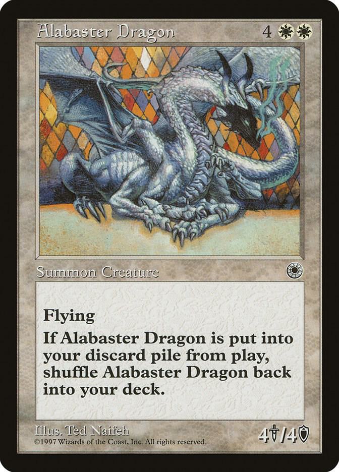 Alabaster Dragon card from Portal
