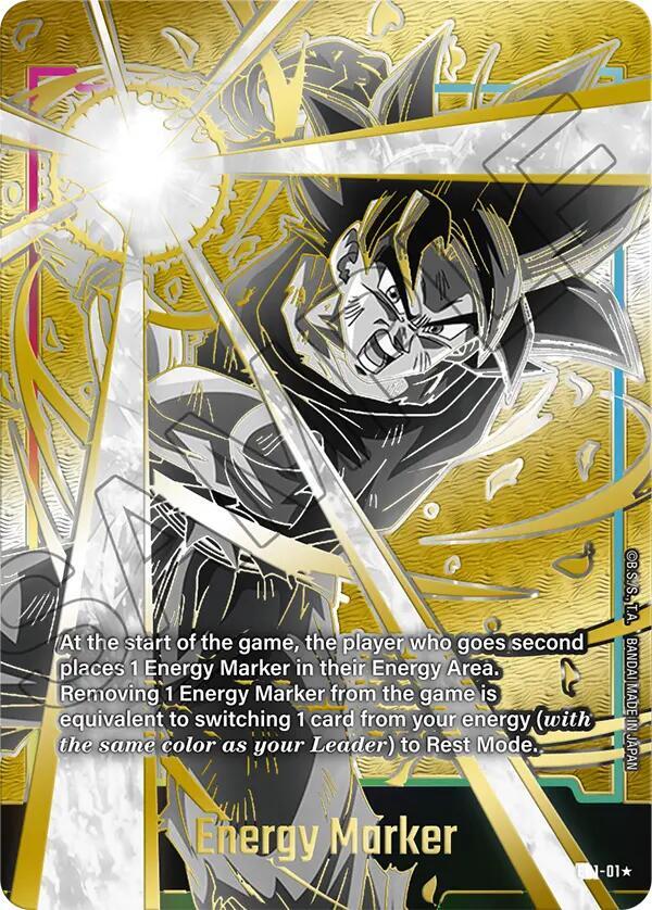 Energy Marker (Alternate Art Gold) E01-01 card from Fusion World Energy Markers