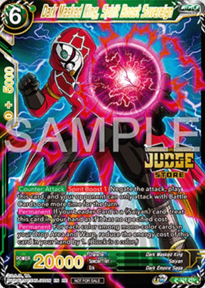 Dark Masked King, Spirit Boost Sovereign (Judge Pack Vol.16) (Store) P-321 card from Judge Promotion Cards