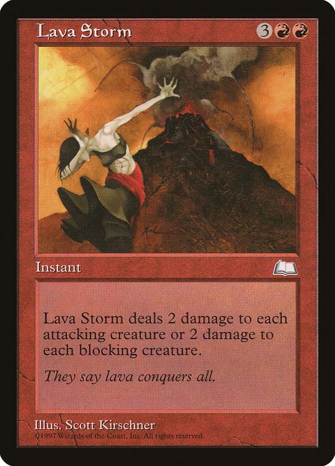 Lava Storm card from Weatherlight