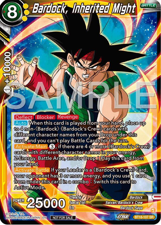Bardock, Inherited Might (Championship 2024 Finals Pack) BT18-107 card from Tournament Promotion Cards
